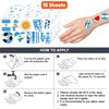 100 PCS Argentina Soccer Flag Temporary Tattoos Themed Birthday Party Decorations Supplies Decor Favors Football Blue Argentinian Tattoo Stickers Gifts For Game Boys Girls Class School Prizes Carnival