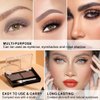 Eyebrow Powder Medium Brown Kit,Eye Brow Powder for Women Long-Lasting Waterproof Two Colors Brow Filler Get Full Defined Natural Brows,Eye Brow Contour Palette with Double-ended Eyebrow Brush