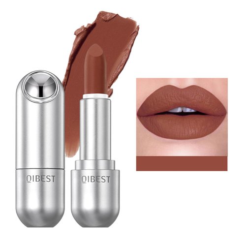 DLZZRS Vintage Matte Lipstick Makeup for Women,Long-Lasting Cream Lipstick High Impact Color Waterproof Red Brown Lipstick Lightweight Air Matte Lip Gloss Non-Stick Cup No Smudge Lipstick (04#VINTAGE)