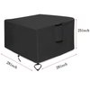 TheElves Fire Pit Cover,28 Inch Patio Fire Pit Covers Square Gas Firepit Table Cover for Outdoor Propane Fire Pit - 28x28x25inch