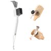 Hair Brush Cleaner Tool Double Action Metal Wire Comb Cleaner Hair Brush Rake 2-in-1 Remove Hair Dust Stiff Bristles, Home and Salon Use