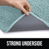 Kangaroo Luxury Chenille Bath Rug, Extra Soft and Absorbent Shaggy Kids Bathroom Rugs, Machine Wash Mat, Strong Underside, Plush Carpet Mats for Tub, Shower, Bathtub and Bath Room, 24x17, Seafoam