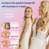 VBT Adhesive Bra Lift - Strapless Sticky Bra for Women Push Up Invisible, Reusable Stick on Bra Nipple Covers Self Silicone Braless Bra (Medium, Begie) Beige