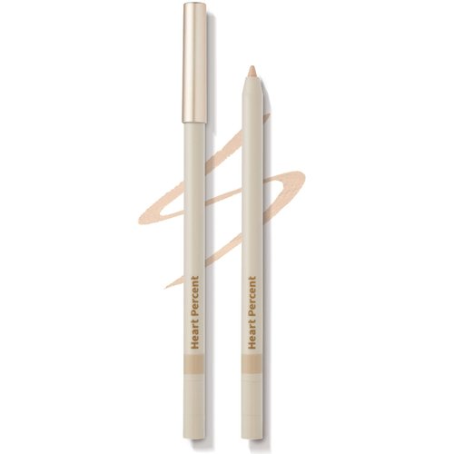 Heart Percent Dote On Mood Gel Eyeliner Pencil, Long-Lasting Waterproof Smudge Proof Smooth Retractable Eye Liner Pencil with Built-In Sharpener (03. Light Beige)