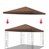 BenefitUSA Brown Single Tier Replacement 10'X10'Gazebo Canopy top Patio Pavilion Cover Sunshade plyester