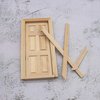 AUEAR, 1:12 Dollhouse Miniature Furniture Unpaint Wooden Doors for DIY Scene Doll Home Furniture Craft (6 Panel)