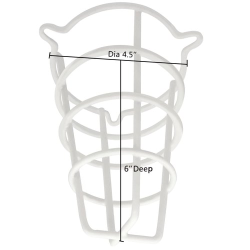 Happy Tree (4 Pack) White Fire Sprinkler Head Guard Cover for Both 1/2" & 3/4" Sprinkler Head 6" Deep Cage