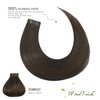 WindTouch Tape in Hair Extensions Brown Hair Extensions Tape in Invisible Tape in Extensions Real Human Hair Chocolate Brown Tape in Hair Extensions Human Hair 14 Inch #4 20pc 30g