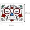 AUOCATTAIL 8 pcs Halloween Face Tattoo Stickers Rose Heart Diamond Spider Web Day of the Dead Masquerade Horror Makeup Look Face Dress Up Temporary Tattoos