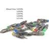 Poseidon Tattoo Cartridge Needles 50Pcs Assorted Mixed Size Round Liner 12 Standard 3rl 5rl 7rl 9rl 11rl Disposable Membrane Tattoo Needles Long Taper for Makeup