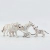 Gemini&Genius White Tiger Family Set Realistic Animal Figurines with Cub, Safari Animals Family Playset Figures, Educational Wildlife World Models, Cake Toppers Christmas Birthday Gift for Kids