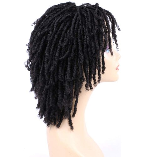 HEITIGN Wigs Synthetic 6 Inch Synthetic Dreadlocks Wig Wigs for Black Women Short Curly Wigs Crochet Wigs