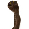 20" Hair Extensions Clip in Real Human Hair Clip on Remy Hair Extensions 120g Medium Brown 120g 7pcsThickened Double Weft Full Head Soft Silky Straight Human Hair Extensions Clip in for Women #4