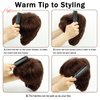 MIMAN Women's Short Brown Pixie Cut Wig Short Layered Hair Wigs with Bangs Fluffy Synthetic Hair Replacement Wig for Women Halloween Costumes Wigs
