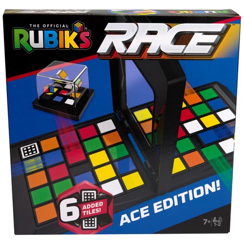 Rubik’s Cube, Rubik's Race, Ace Edition Classic Fast-Paced Puzzle Strategy Sequence Two Player Board Game for Ages 8+
