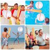 YOTHORN 3 Pcs Inflatable Baseball Set, 11 Inch Beach Ball Baseball and 30 Inch Inflatable Baseball Bat, Baseball Party Decoration for Kid Pool Beach Party Favors (Yellow)