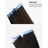 ROSEBUD Tape in Hair Extensions REMY Human Hair, Secure Skin Weft Hair Extensions Seamless 40g/Pack 20Pcs 10 Inch Dark Brown