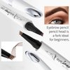 Generic Tattoo Eyebrows Waterproof,2024 New 3D Waterproof Eyebrow Pencil,Eyebrow Pencil with Micro-Fork Tip for Women,Microblading Eyebrow Pen 4 Fork Tip Tattoo Pencil, (Dark brown)
