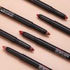 6 Colors Matte Lip Crayon Set, Velvet Creamy Lipstick Lip Liner Pencil Set, Intense Full Coverage Long-Lasting Soft Matte Lipstick Kit with Built-in Sharpener