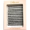 Starbesign Lashes Individual Lash Clusters, DIY Lash Extensions, 132 Segments, C Curl, Mixed Length 10-12-14mm (DIY Everyday)