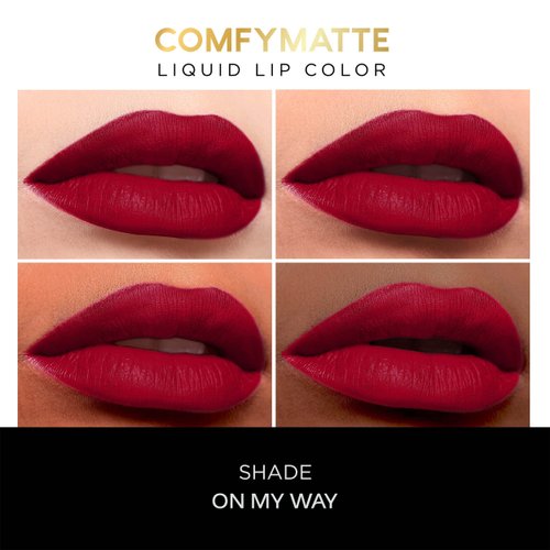 FACES CANADA Comfy Matte Lip Color | 10Hr Long Stay with Comfort | Almond Oil | On My Way 01 3ml