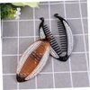 FRCOLOR Hair Clip for Women Small Banana Clips for Thin Hair Curly Hair Crystal Pearl Ponytail Clip Banana Claw Clip 2pcs