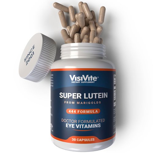Super Lutein 444 Eye - Unique & Clear Eye Vitamins - Lutein Max Vision Vitamins for Eyes - Zeaxanthin Plus Lutein Eye Vitamins - Clear Eye Supplements for Adults