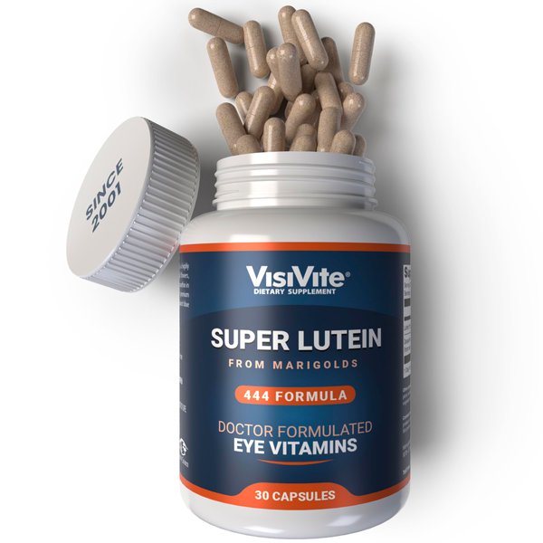 Super Lutein 444 Eye - Unique & Clear Eye Vitamins - Lutein Max Vision Vitamins for Eyes - Zeaxanthin Plus Lutein Eye Vitamins - Clear Eye Supplements for Adults
