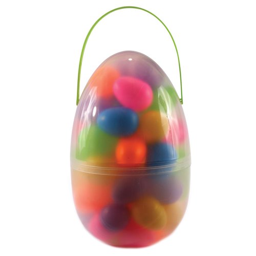 Fun World Assorted Eggs in Massive Egg Container 61pc 14" Fillable Easter Eggs