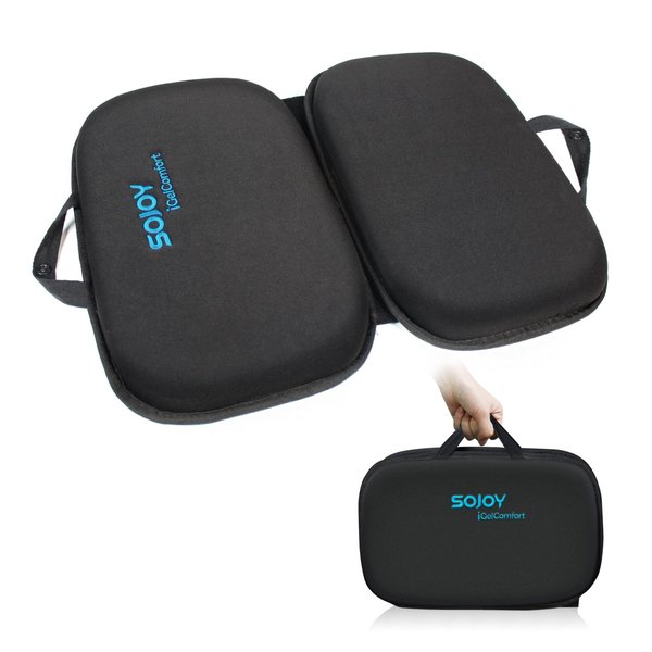 Sojoy iGelComfort 3 in 1 Foldable Gel Seat Cushion Featured with Memory Foam (A Must-Have Travel Cushion! Smart, Easy Travel Cushion) (Size: 18.5“ x 15" x 2")