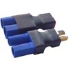 AYECEHI 2Pairs EC5 to T-Plug Deans Style Male Female RC Connector Adapter EC5 Male to T Plug Female, EC5 Female to T-Plug Male Compatible with Arrma E-flite for RC Car Truck Airplane Lipo and More