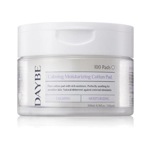 DAYBE Toner Pad Calming Moisturizing Soothing Toner Cotton Pad 100 Pads | Super Centella™ and 6 Hyaluronic Acids Toner-Soaked Pads