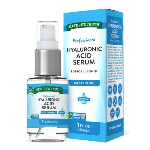 Nature's Truth Hyaluronic Acid Serum for Skin | 1 fl oz | Topical Liquid