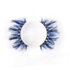 FOXSCOS Color Eyelashes,Beautiful Natural False Eyelashes,3D Mink Color Eyelashes 20mm Short Style (Blue Black)