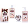 BRUBAKER Cosmetics Home Spa Basket - Coconut Milk & Strawberry Scent - 5 Pcs Bath & Body Set Gift Basket