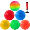 Nakotii 6PCS Playground Balls,8.5 Inch Inflatable Dodge Balls,Dodgeball Balls,Rubber Bouncy Dodge Ball with 1 Hand Pump for Indoor Outdoor Games Camps Schoolyard Picnic