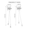 Bartosi Butterfly Clips Hair Silver Hair Barrettes Fluttering Tassel Hair Accessories Set for Women and Girls (Pack of 2)