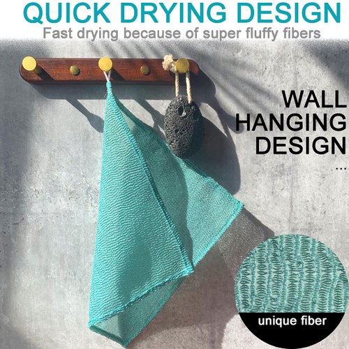 3 pcs/Set 12"×12" Super Rough Home Spa Exfoliating Nylon Bath Cloth/Towel - Magic Shower Washcloth for Body - Shower Scrubber - Remove Dead Skin - Great for Skin Care in The Bath