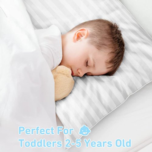 Toddler Pillow,13 x 18 Baby Pillows for Sleeping,Machine Washable Kids Pillow, Perfect for Travel,Toddlers Cot(Not Included Pillowcase)