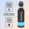 Coldest Water Bottle with Standard Mouth Straw Lid Metal Thermos Vacuum Insulated Stainless Steel l Reusable Leak Proof Cupholder Flask (12 oz, Stealth Black)