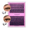 ALUDALASY Lash Clusters 280PCS Wispy Lash Clusters 9-16mm Fluffy Lash Clusters D Curl 30D 40 D Natural Lash Clusters DIY Lash Extension for Home Use(30+40D)