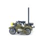 General Jim's WW2 German Military Motorcycle and Removable Sidecar (Green) Building Blocks Bricks Set (Set of 2)