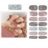SIUSIO 112pcs 8 Sheets Full Nail Wraps Nail Polish Strips Stickers Gradient Glitter Stick on Gel Nail Polish Strips for Nail Art with 1PCS Crystal Glass Nail Files for Women Girls
