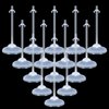 Jetec 15 Pieces Doll Stands Display Holders Doll Stands Doll Mini Display Stand Doll Support Frame Toy Doll Accessories Prop up 11 to 13 Inch Dolls and Action Figures Doll Accessories (Transparent)