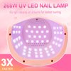 268W UV Nail Lamp, UV Light for Gel Nails with 60pcs Professional Nail Light 4 Timer Setting Nail Dryer for Home Salon Nail Art Tools