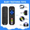 Avkast Teething Toys for Baby 3 6 12 18 Months, TV Remote Control Keyboard Baby Teether Toys, Baby Chew Toys, Food Grade Silicone Teething Toys for Infants, BPA Free, for Baby Gum Relief