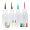 Multi Purpose Precision Applicator Set 4 pcs 1 Oz.Bottle and 16 pcs Needle Tips Sizes for Henna Tattoo Body Art Paint Paper Quilling Glue