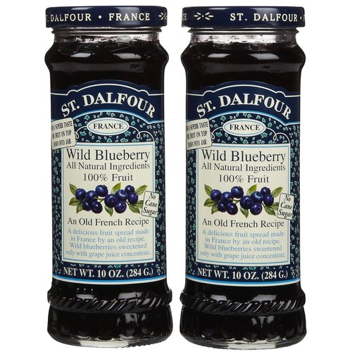 St. Dalflour, France, Wild Blueberry Fruit Spread, 10oz Glass Jar (Pack of 2)