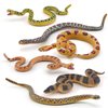 Realistic Wild Life Jungle Animal Model Playset 6 PCS Snake Red-tailed Boa Rattlesnake Model Party Favors Supplies Cake Toppers Set Toys for 5 6 7 8 Years Old Boys Girls Kid Toddlers