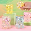 Dhjrefhhd 1Pccs Squeeze Toys Letter Sequins Candy-Bear Stress Relief Toy Hand Fidget Sensory Office Desk Squishy Toy (Light Pink or Randomly Color)